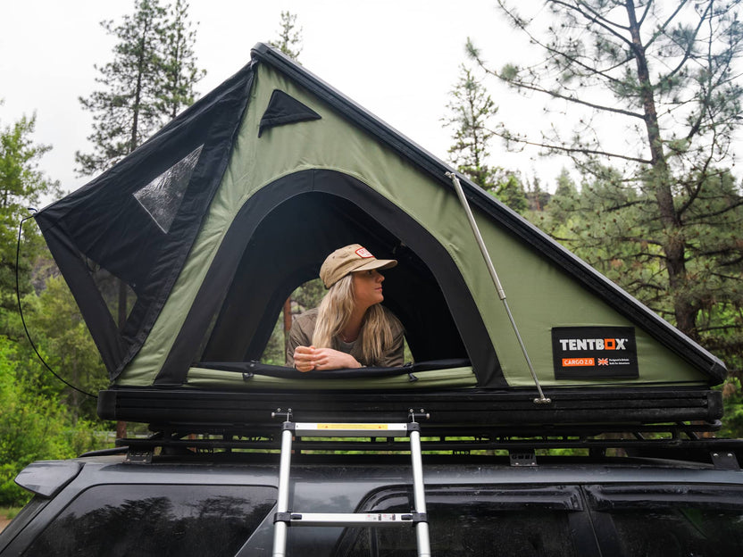 TentBox Cargo 2.0 in Forest Green installed on a Toyota 4Runner