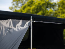 Close-up view of the telescopic prop on the TentBox Classic 2.0 Tunnel Awning