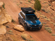 TentBox Lite XL installed on Subaru Forester, driving through the Utah desert