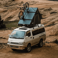TentBox Cargo roof tent on Toyota camper in the USA desert
